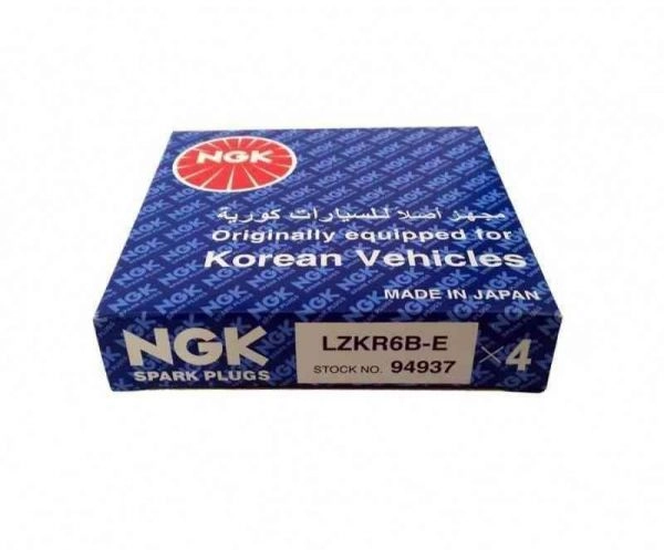 شمع خودرو پایه بلند یورو 4 NGK کد LZKR6B-E 94937 لیبل دار